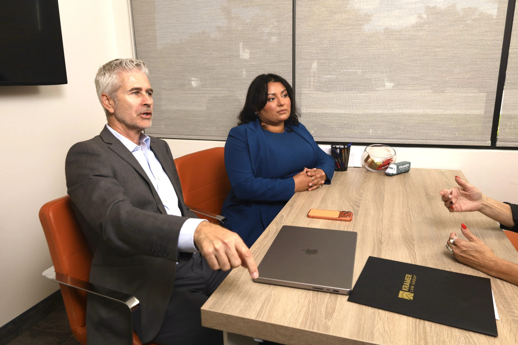 Consultation meeting at Kramer Injury Law